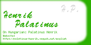 henrik palatinus business card